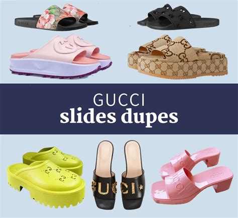 gucci leather slides dupes|gucci original slides.